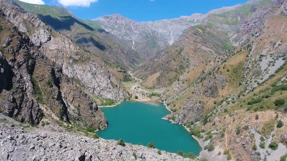 panorama of beautiful mountains in the Tashkent region