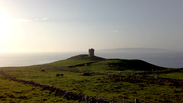 Aerial View of the Crohy Head Signal Tower at Maghery By Dungloe  Ireland