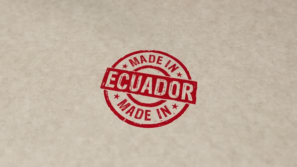 Made in Ecuador stamp and stamping