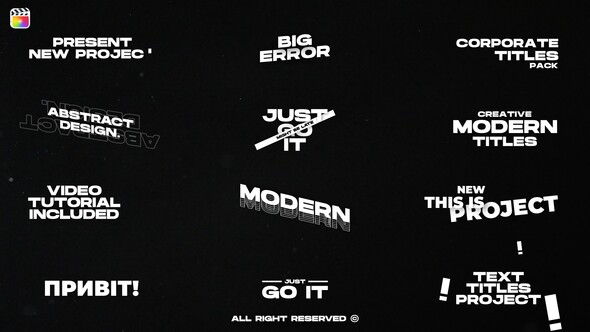 Text Titles \ FCPX
