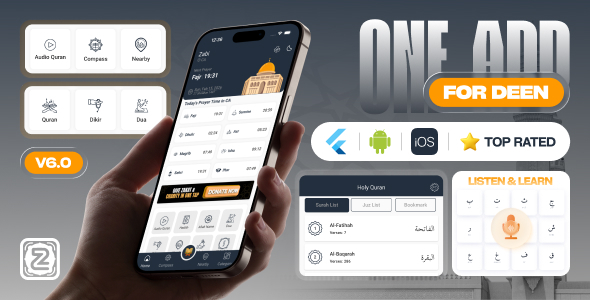 Zabi Islamic Flutter & Android iOS App