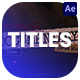 Documentary Titles - VideoHive Item for Sale
