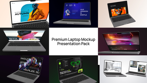 Premium Laptop Mockup Presentation Pack