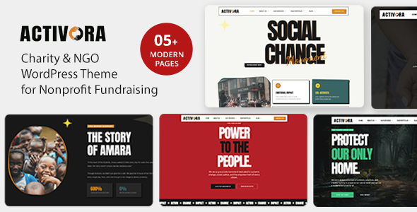 Activora – Charity, NGO & Nonprofit WordPress Theme
