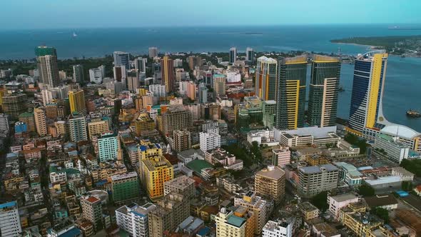 aerial view of Dar es Salaam, Tanzania