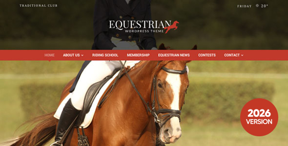 Equestrian - Horses and Stables WordPress Theme