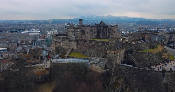 View Of The City And Castle In Edinburgh