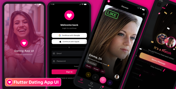 Flutter Dating App UI Kit for Android and iOS