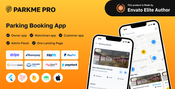 ParkMePRO - Flutter Complete Car Parking App with Owner and WatchMan app