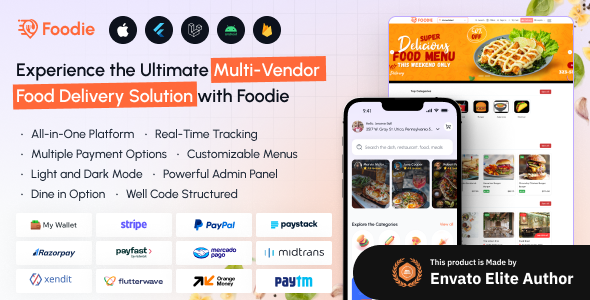 Foodie | UberEats Clone | Food Delivery App | Multi Restaurant Food Delivery App with AI Assistant