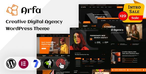 Arfa - Creative Digital Agency WordPress Theme