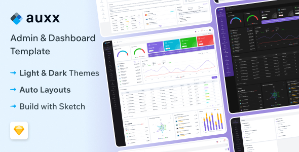 Auxx - Sketch Admin & Business Dashboard Template