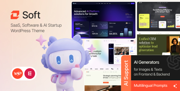Soft - SaaS, Software & AI Startup WordPress Theme