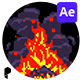 Action FX 8 Bit Pixelated Fires For After Effects - VideoHive Item for Sale