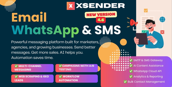 XSender - Email Marketing, SMS Marketing and WhatsApp Marketing Application [SAAS]