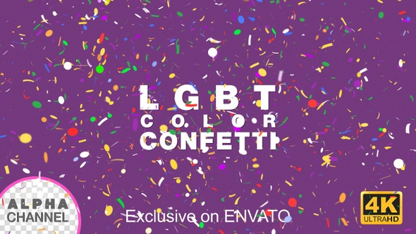 LGBT Rainbow Color Confetti Pack - 4K