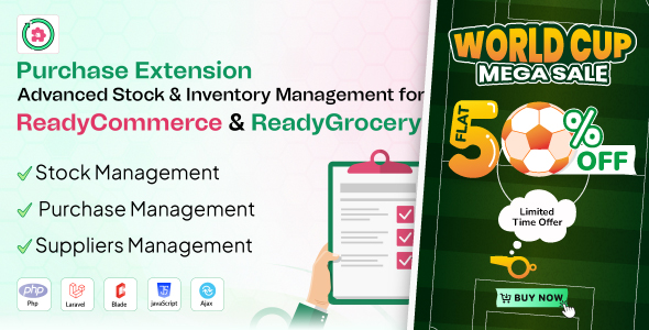 Purchase Extension - Advanced Stock & Inventory Management for ReadyCommerce & ReadyGrocery