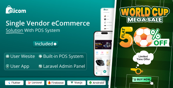 AliCom eCommerce CMS - Complete Single Vendor eCommerce Solution With Built-in POS