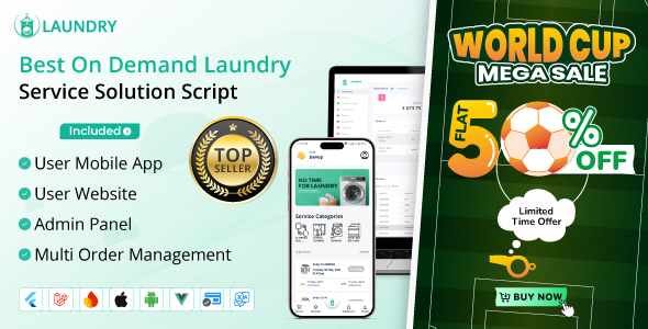 Best laundry app with Admin panel | Laundry booking system | Quick wash | On-Demand Laundry