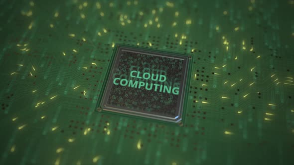 CLOUD COMPUTING Text on a Computer Chip alt