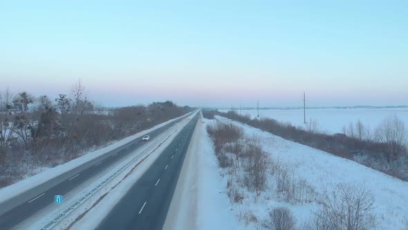 Winter Road Aerial