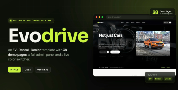 Evodrive — Electric Car Rental & EV Dealer HTML Template