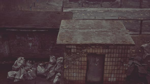 Old and Abandoned Buildings in a Small Town