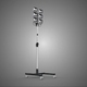 Mobile Six 6 Panels Spot Led Lamp Flood Light Standing Pole Mast - 3DOcean Item for Sale