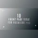 Front Page Titles | Editorial Title Scenes for Premiere Pro - VideoHive Item for Sale