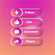 Liquid Glass Instagram Follow Elements Pack | Social Media UI Kit for After Effects - VideoHive Item for Sale