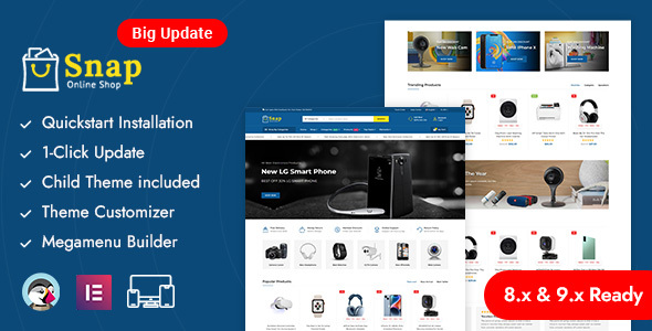 Snapshop - Electronics & Gadgets Store Prestashop Responsive Theme