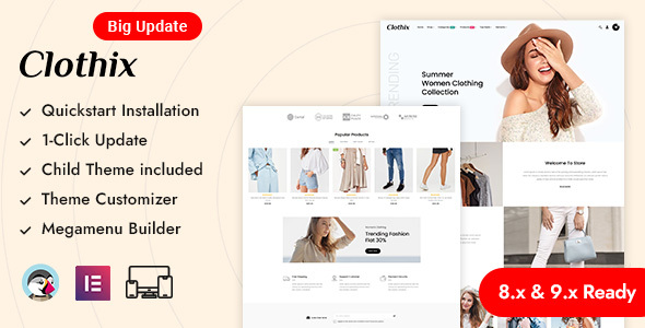 Clothix - Minimal Fashion Store Prestashop Responsive Theme