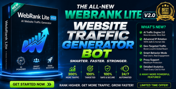 WebRank Elite – SEO Performance & Website Organic Traffic Generator Bot