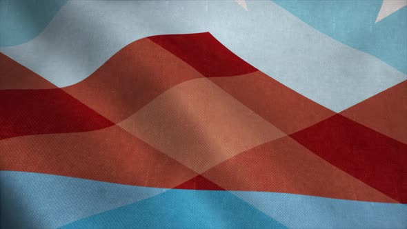 Flag of Peoria City of Arizona United States Waving at Wind