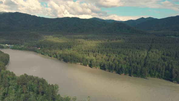 Aerial View of Katun River