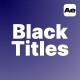 Black Typography - VideoHive Item for Sale