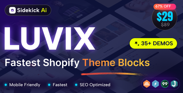 Luvix  - Multipurpose Shopify Theme OS 3.0 (Theme Block)