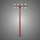 Red Mast Light Pole 8 Eight Led Lamp Floodlights Lighting Tower - 3DOcean Item for Sale