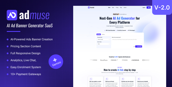 AdMuse - AI Ad Content Generator SaaS