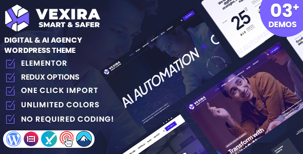 Vexira - Digital & AI Agency WordPress Theme
