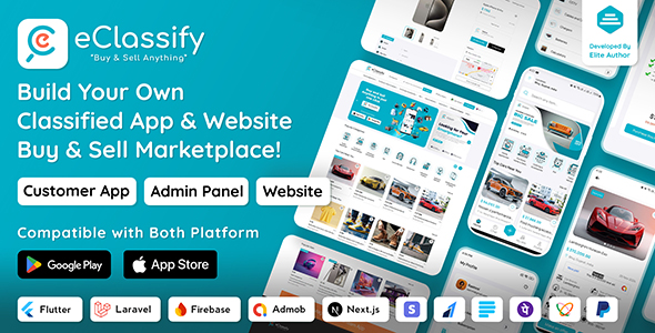 eClassify - Classified ads Buy and Sell Marketplace Flutter App with Laravel Admin Panel