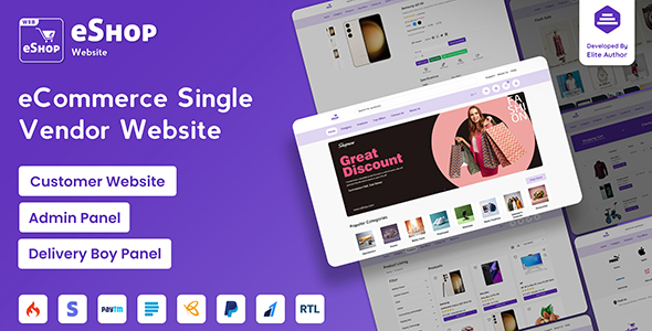 eShop Web - eCommerce Single Vendor Website