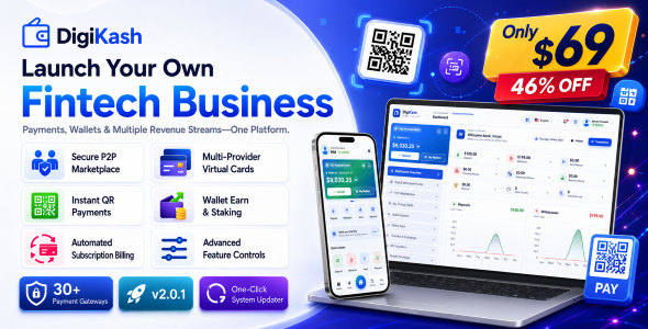 DigiKash - Complete Payment Gateway & QR-Enabled Digital Wallet