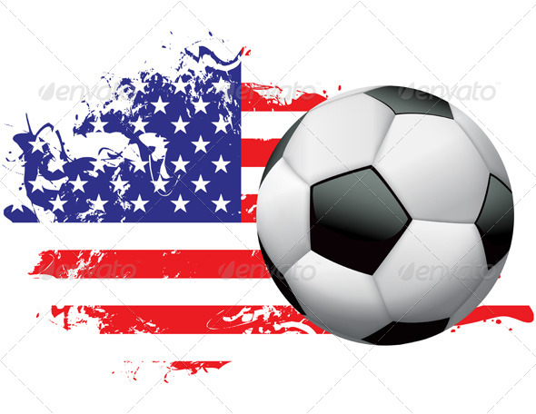 United States Soccer Grunge Design