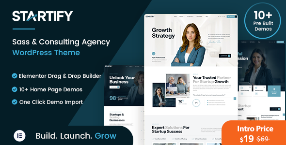 Startify - Startup Business & Consulting Agency Elementor Theme