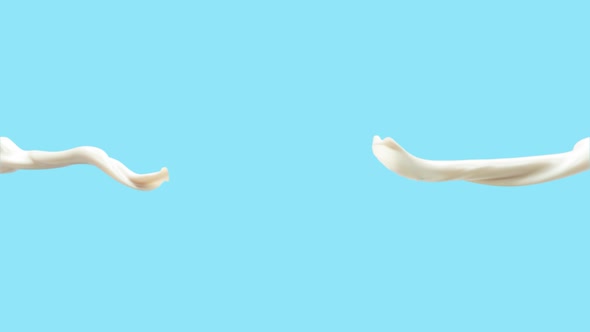 Milk Spread 3D Rendering  Motion Include Alpha