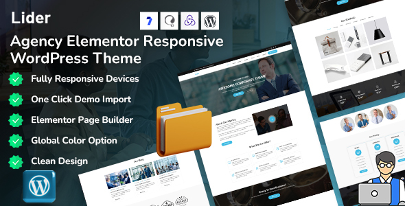 Lider - Agency, Corporate and Multipurpose WordPress Elementor Theme