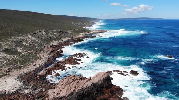 Aerial View of Coastal Rocks