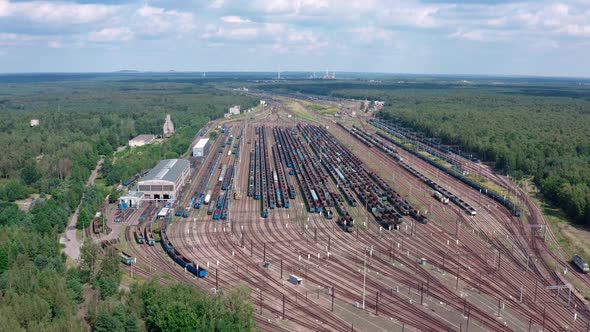 Empty Train Cars in The Depot