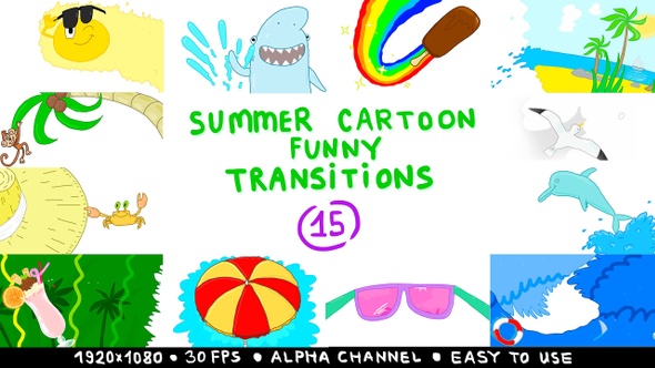 Summer Cartoon Funny Transitions